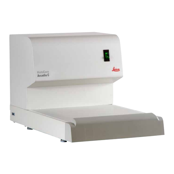 Leica BIOSYSTEMS HistoCore Arcadia C Manual De Instrucciones