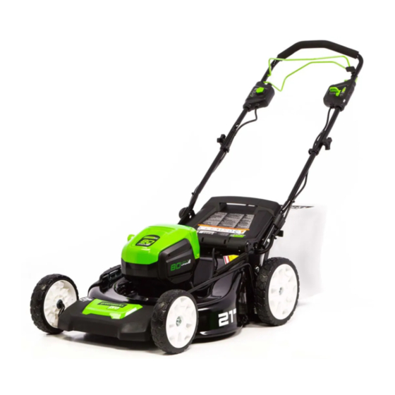 GreenWorks Pro MO80L410 Manual Del Operador