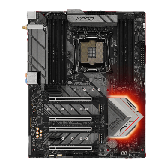 ASROCK Fatal1ty X299 Professional Gaming i9 XE Serie Manual Del Usuario