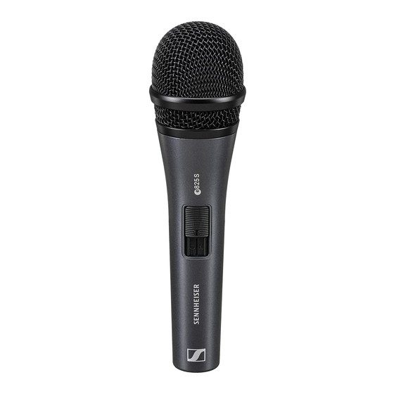 Sennheiser e825 S Instrucciones Para El Uso