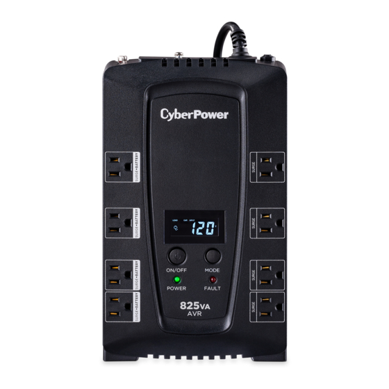 CyberPower CP825AVRLCD-G Manual De Usuario