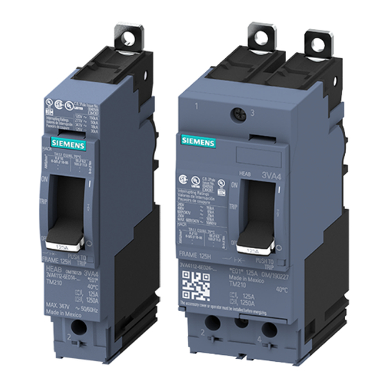 Siemens 3VA41 Serie Manual Del Usuario