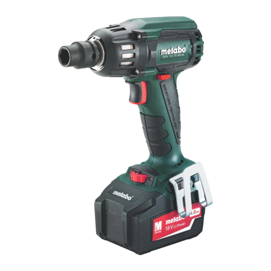 Metabo SSW 18 LTX 400 BL Manual Original