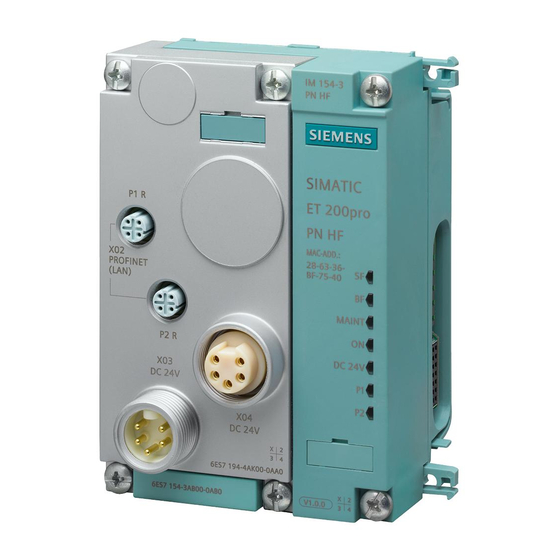 Siemens ET 200pro Instructivo