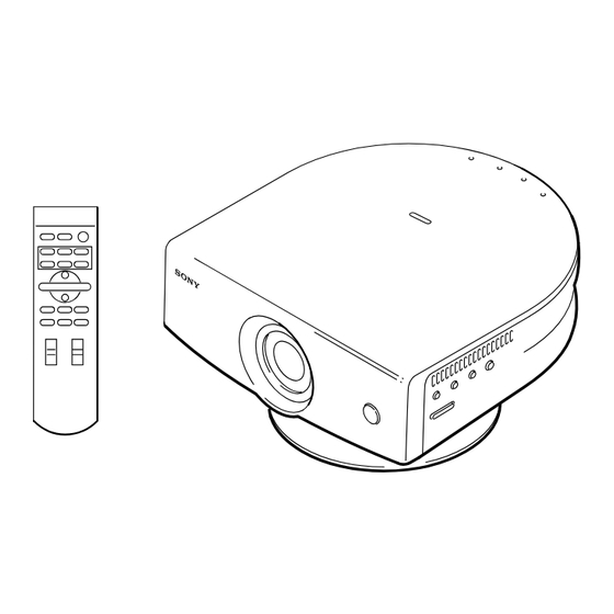 Sony VPL-HS2 Manual De Instrucciones