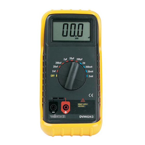 Velleman DVM6243 Instrucciones De Funcionamiento