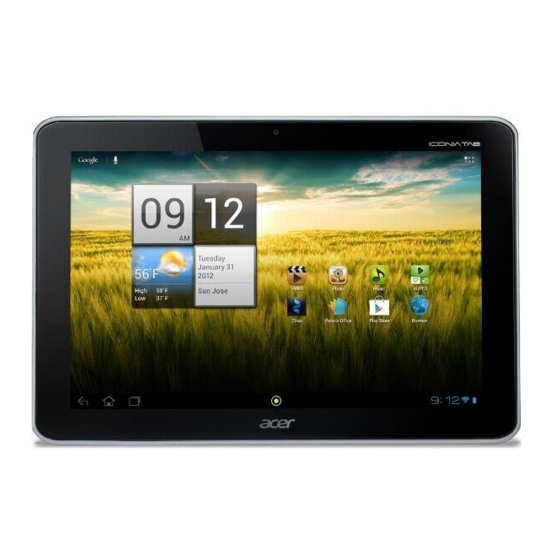 Acer ICONIA TAB Guia Del Usuario