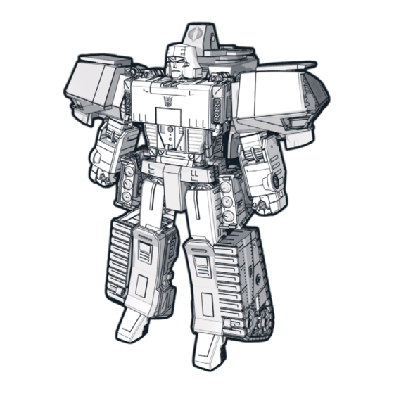 Hasbro Transformers DECEPTICON MEGATRON H.I.S.S. TANK Manual De Instrucciones