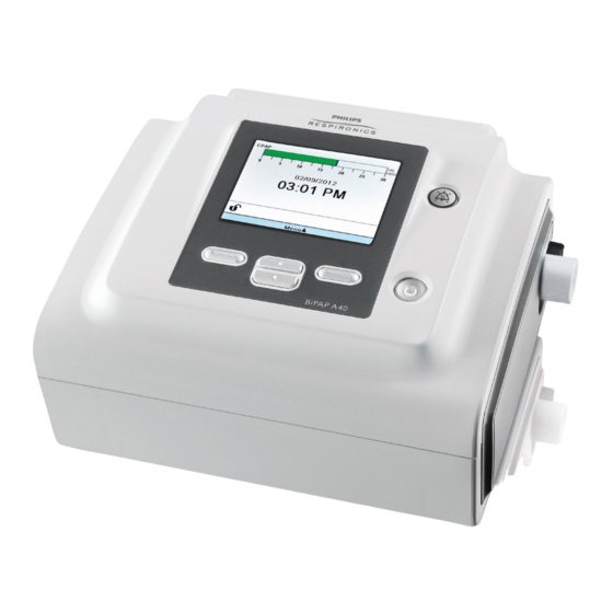 Philips Respironics BiPAP A40 Guía De Instalación Y Operación Del Propietario