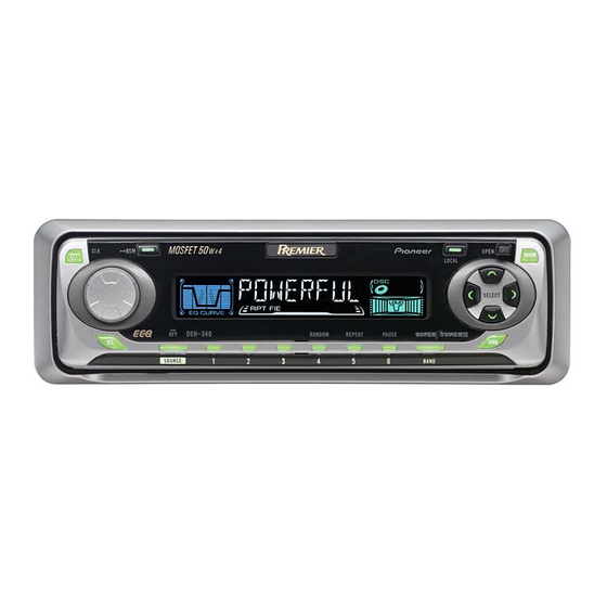 Pioneer Premier DEH-340 Manuales