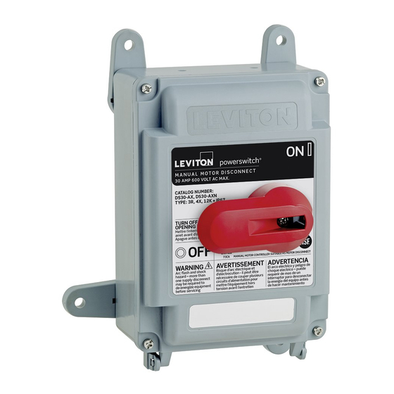 Leviton PowerSwitch DS30-AX Instrucciones De Instalación