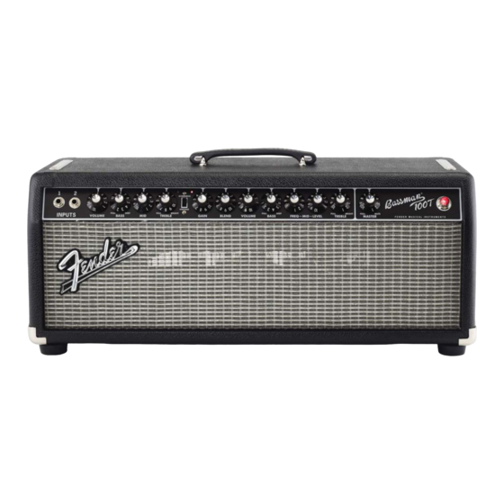 Fender Bassman 100T Manuales