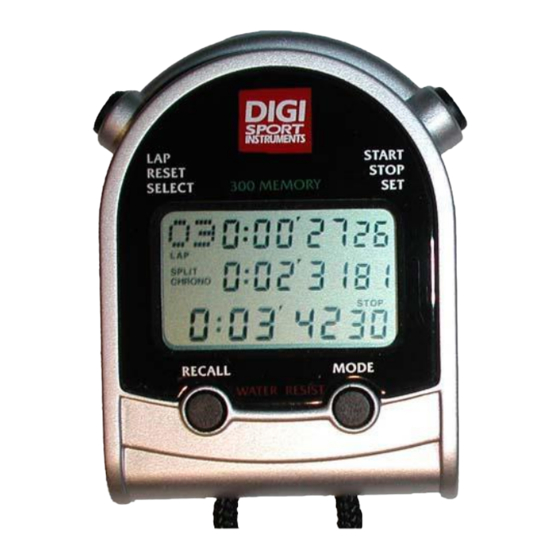 Digi Sport Instruments DT300 Manual De Instrucciones