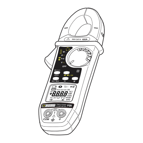 Chauvin Arnoux F 09 Manual De Instrucciones