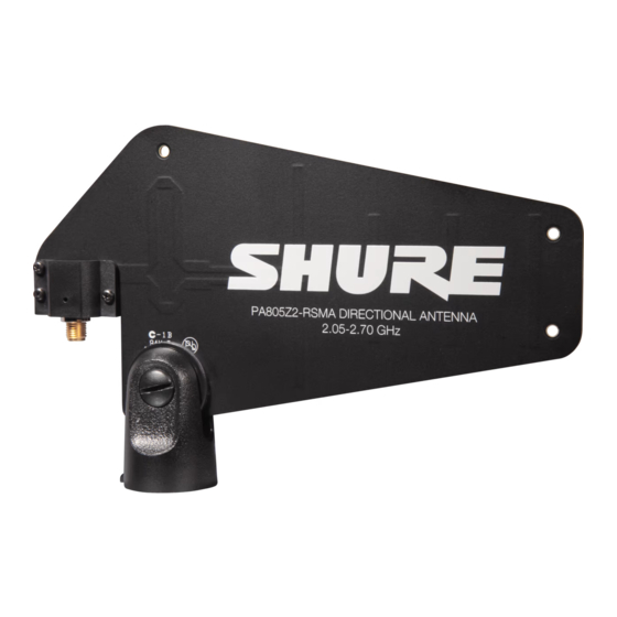 Shure PA805Z2-RSMA Instrucciones Importantes De Seguridad