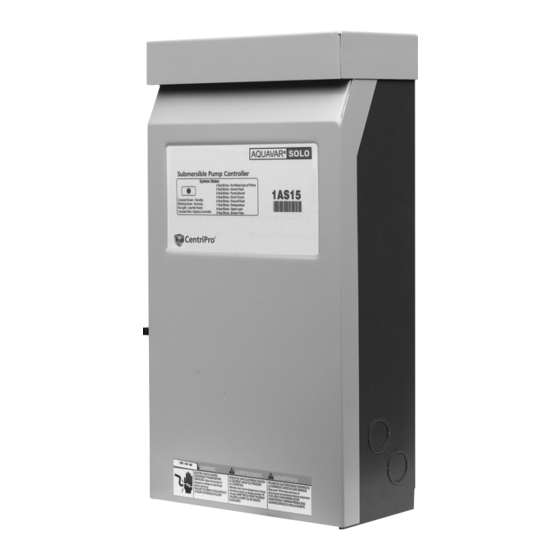 Xylem CentriPro AQUAVAR SOLO Manual De Instrucciones