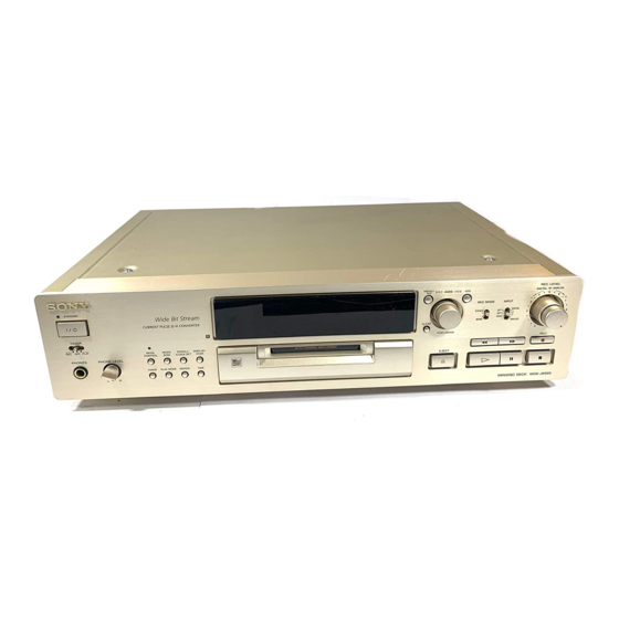 Sony MDS-JB920 Manual De Instrucciones