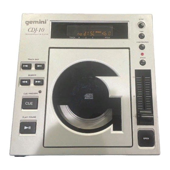 Gemini CDJ-10 Manuales