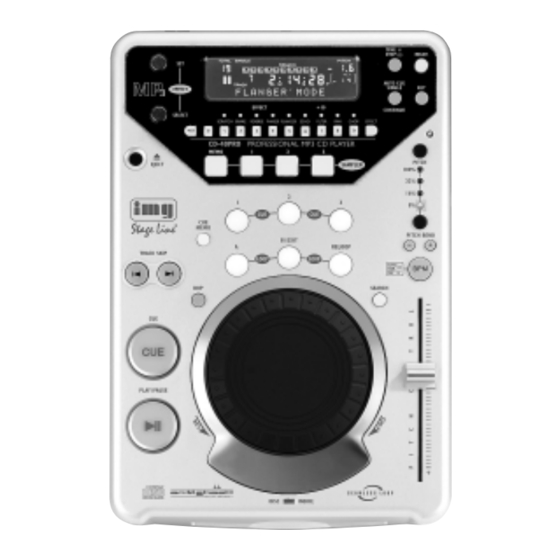 IMG STAGELINE CD-40DJ Manual De Instrucciones