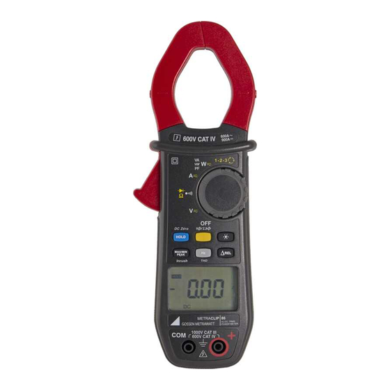 Gossen MetraWatt METRACLIP 86 Manual De Instrucciones