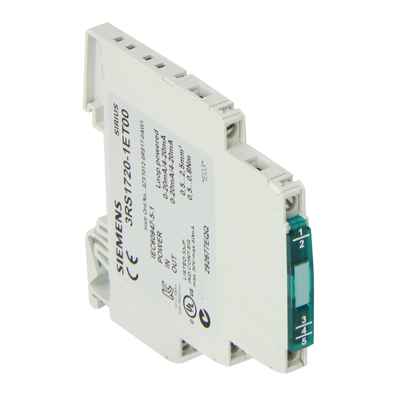 Siemens SIRIUS 3RS17 Instructivo