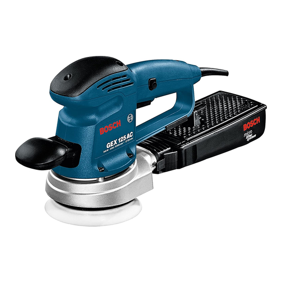 Bosch GEX 125 AC Professional Manual Original