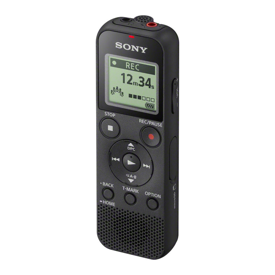 Sony ICD-PX370 Guia De Ayuda