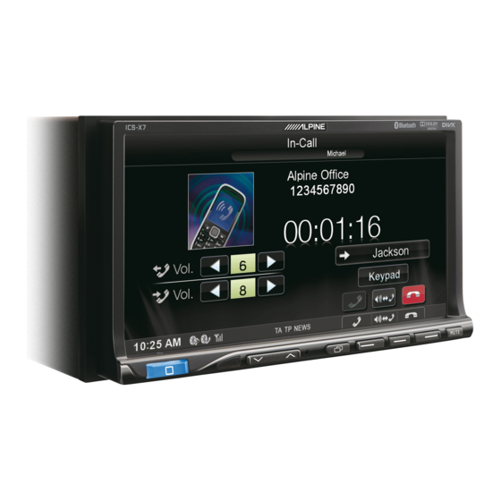 Alpine ICS-X7HD Manual De Instrucciones
