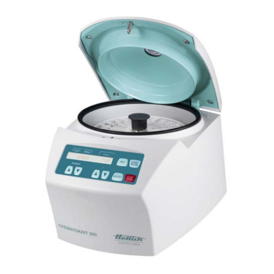 Hettich HAEMATOKRIT 200 Instrucciones De Uso