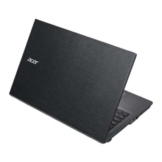 Acer Aspire E 15 Serie Manual De Usuario
