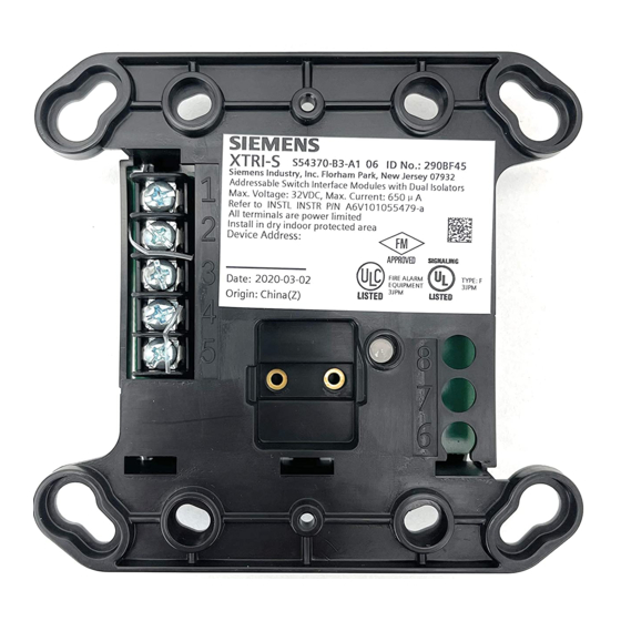 Siemens XTRI-S Instrucciones De Instalación