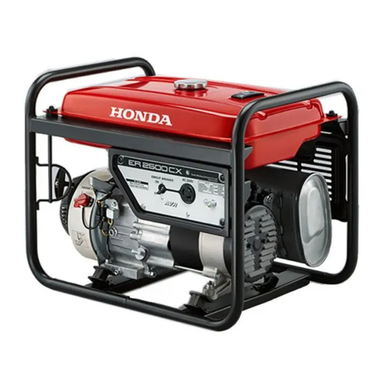 Honda ER2500CX Manual De Explicaciones