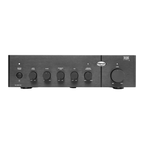 Klipsch KA-1000-THX Manual Del Usuario