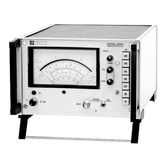 Chauvin Arnoux ORITEL IR 205 Manual De Instrucciones