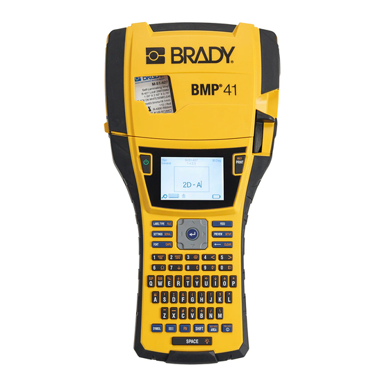 Brady BMP 41 Guía Instalación Rápida