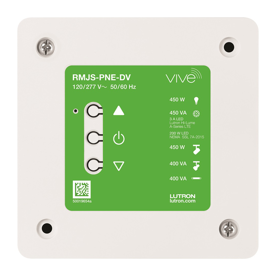 Lutron Vive PowPak RMJS-PNE-DV Manual Del Usuario