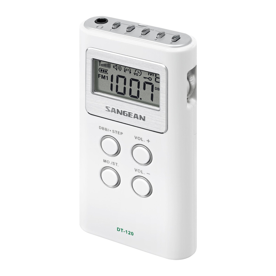 Sangean DT-120 Manual Del Usuario