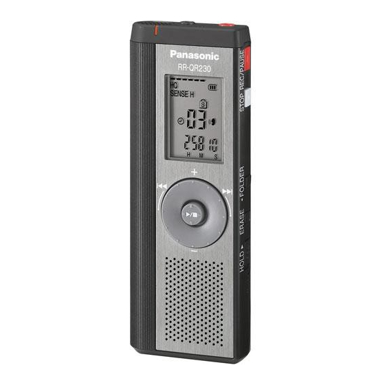 Panasonic RR-QR230 Instrucciones De Funcionamiento