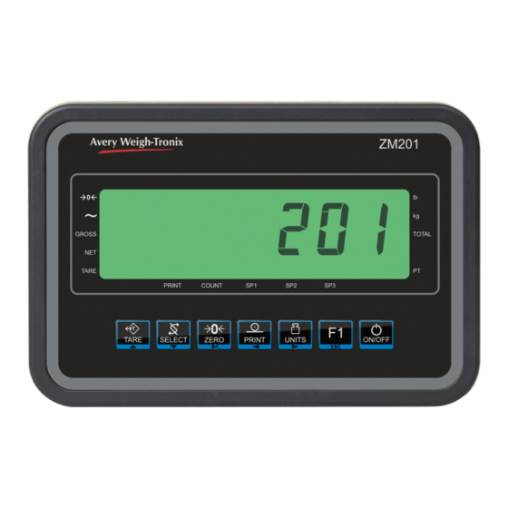 Avery Weigh-Tronix ZM201 Serie Manuales