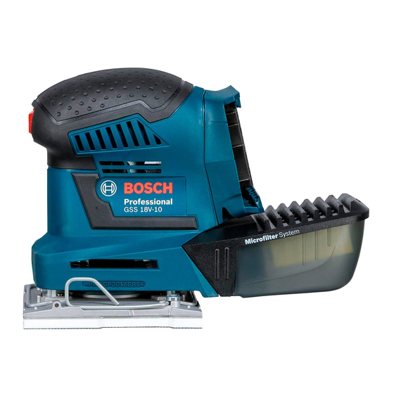 Bosch GSS 18V-10 Professional Manual Original