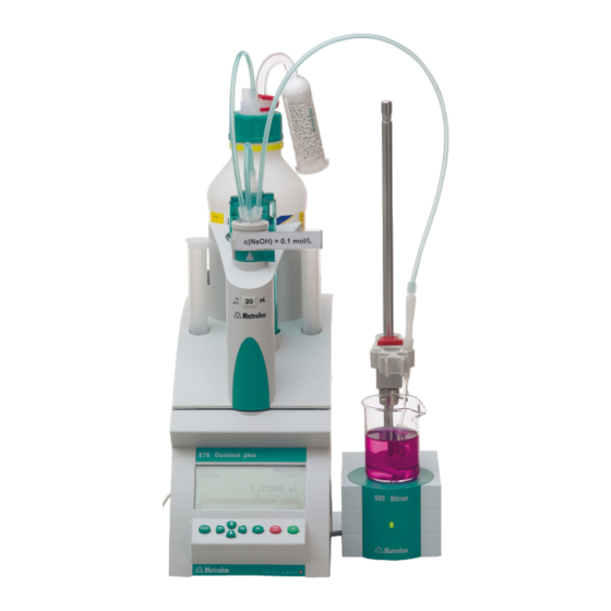 Metrohm 876 Dosimat plus Manual