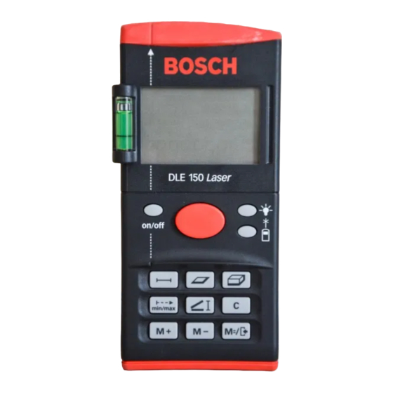 Bosch PROFESSIONAL DLE 150 Instrucciones De Servicio