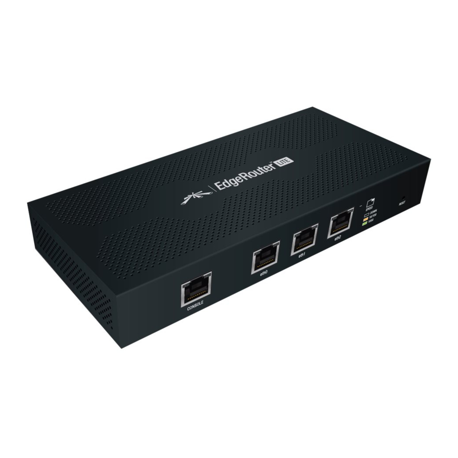 Manual de Ubiquiti EdgeRouter Lite, ERLite-3 | ManualsLib