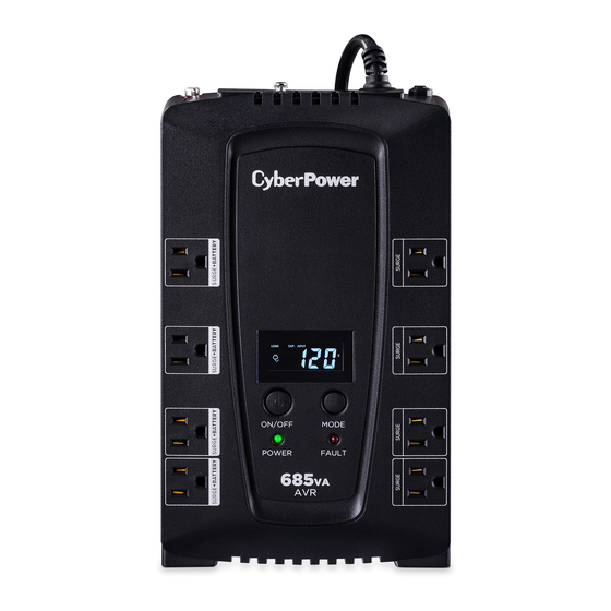 CyberPower CP685AVRLCDa Manual De Usuario