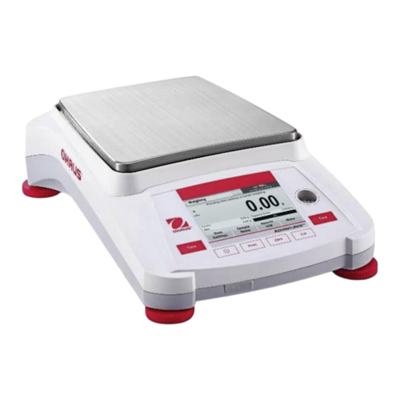 OHAUS Adventurer Serie Manual De Instrucciones