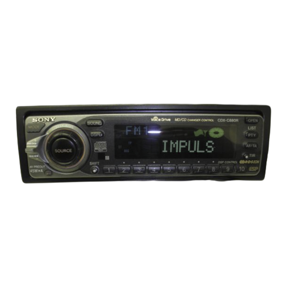 Sony CDX-C880R Manual De Instrucciones
