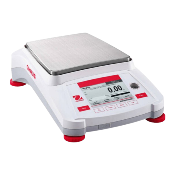 OHAUS Adventurer Serie Guia De Inicio Rapido