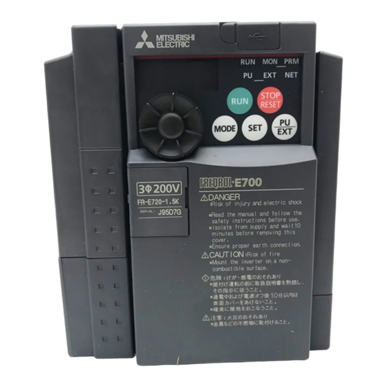 Mitsubishi Electric FR-E700 Instrucciones De Operación