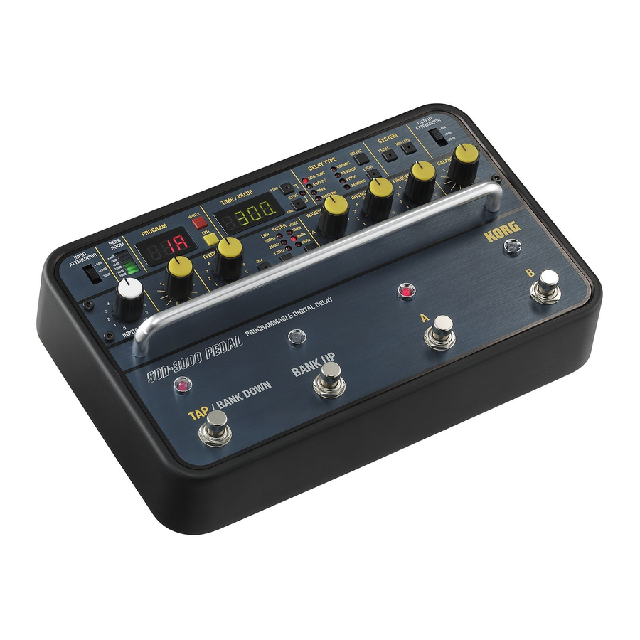Korg SDD-3000 PEDAL Manual De Usuario