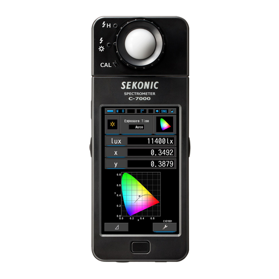 Sekonic SPECTROMASTER C-7000 Manuales